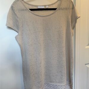 New York & Company Tan Cap Sleeve